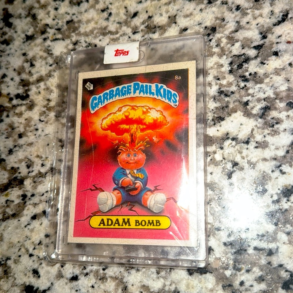 1985GBK garage pail kids Adam bomb. Original release from original package.